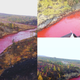 Norilsk River, yesterday (Images: left: slipakolga / Instagram; top right:basalyga_katerina_nl / Instagram; bottom right: berezowskyvova / Instagram )
